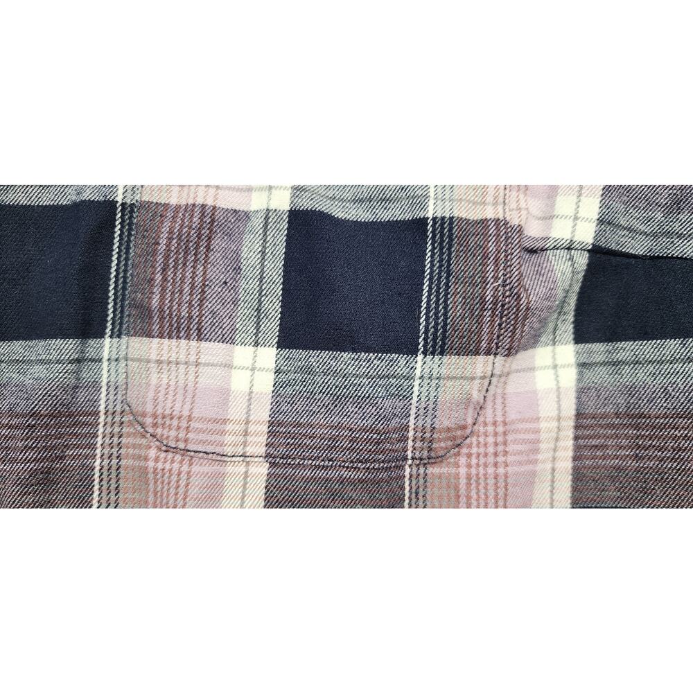 Ridgecut Women’s Plaid Button Up‎ Shirt Size Large Pink Navy - Picture 4 of 12